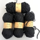 Woolyknit Aran British Wool 4 x 50 gram balls in Pirate Grey