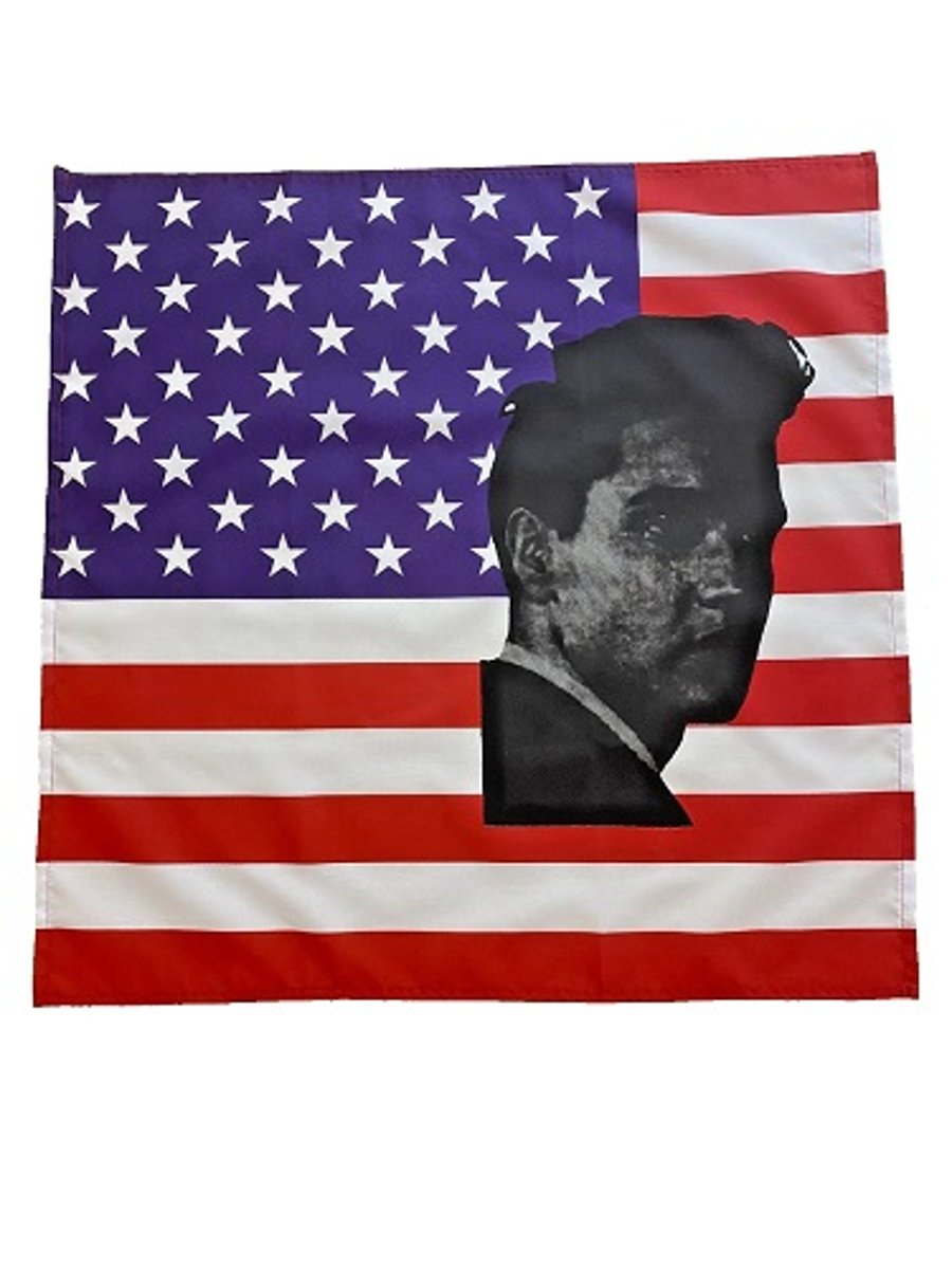 23" x 23" 59 x 59 cm Elvis Presley USA States Flag Bandana Head Scarf Neck Tie