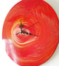 "Sunset Serenade" Unique Hand-painted Handcrafted Clock Abstract Wall Art  - Image 6