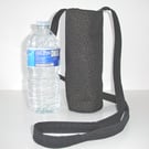 Water Bottle Bag Drinks Carrier Sling Black Gold Spots Gym Crossbody