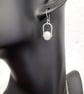 Silver and moonstone small dangle earrings  - Image 4