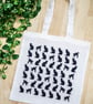 Black Cats Tote Bag Gift for Cat Lover shopping bag shoulder bag cat fabric      - Image 3