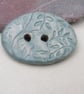 Large Sage Green Sprig Oval Handmade Ceramic Button - Image 3