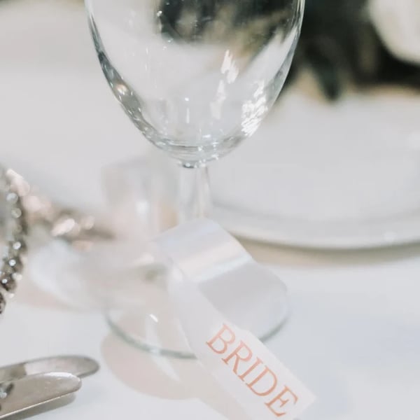 Personalised Wedding Ribbon - Custom Names - 60cm Wedding Favour Ribbon