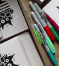 Cat in a Hat - lino cut print Christmas card - Image 4