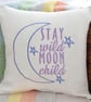 Moon Child: Embroidered Cushion 33cm (13”)