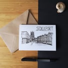 Stockport Skyline Greetings Card