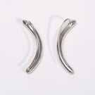 Silver Curve Hoop Earrings