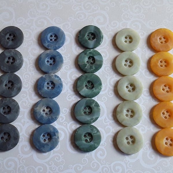 20.3mm 32L Marble, Stone effect Buttons