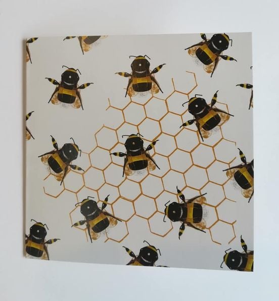 Bees and Comb Greetings Card