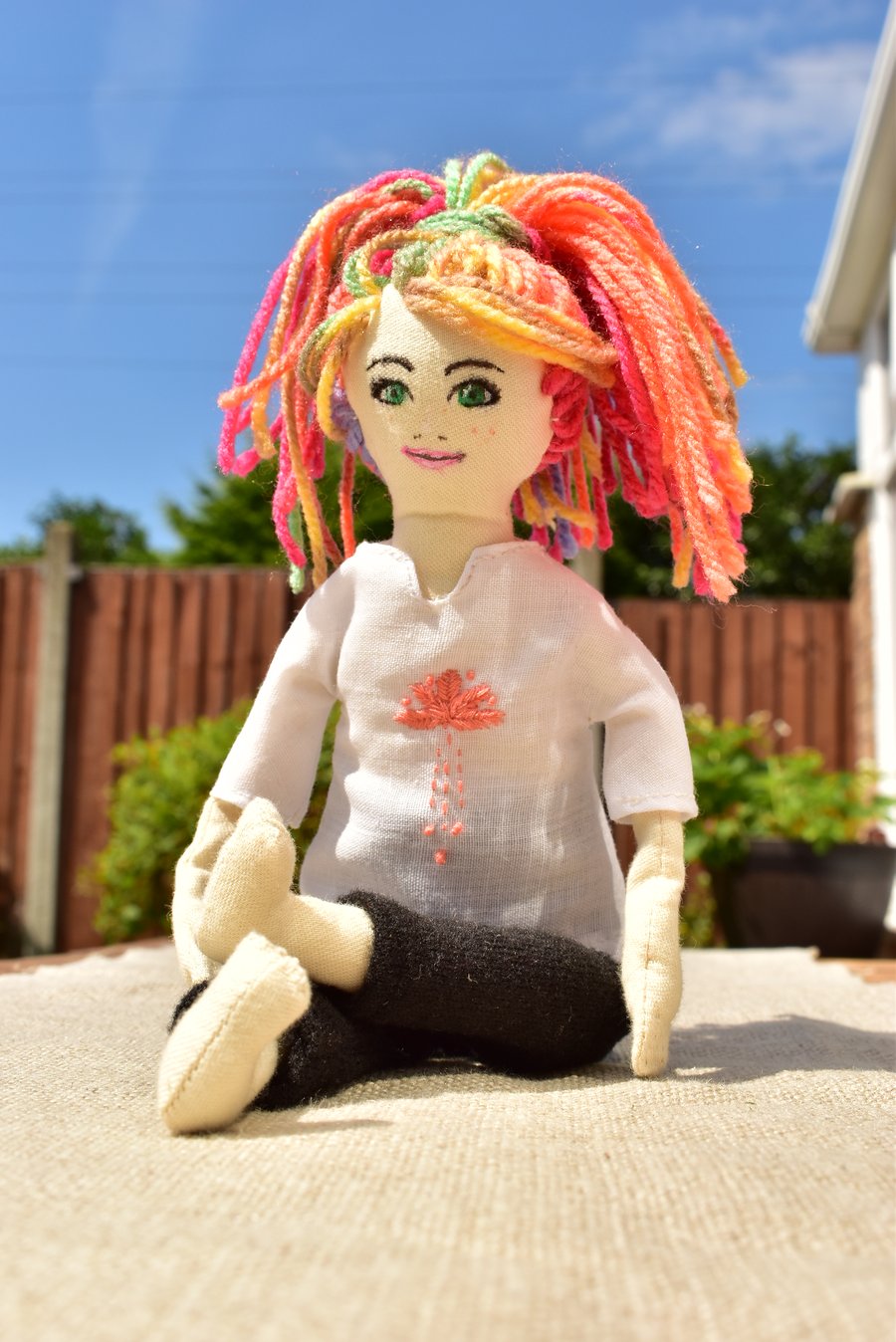 Yoga schoolgirl doll