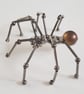 Copper Beaded Spider Ornament - Wire Spider Decoration with Pin  - Image 4