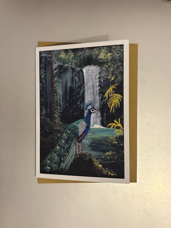 Peacock A5 Greeting Card 