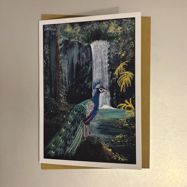 Peacock A5 Greeting Card 