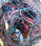 Pack of textured Fibres Yarns ideal Mixed Media Embroidery Collage 