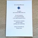 In Loving Memory Poem Card - Forget Me Not Keepsake