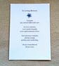 In Loving Memory Poem Card - Forget Me Not Keepsake