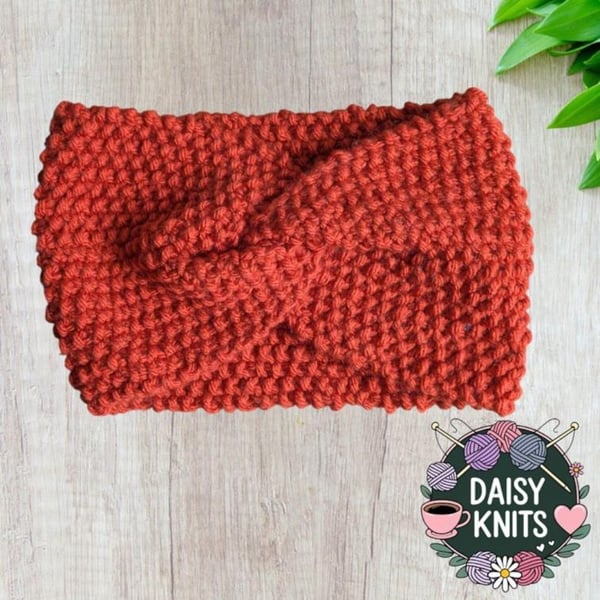 Hand Knitted Ear Warmer - Ladies Headband