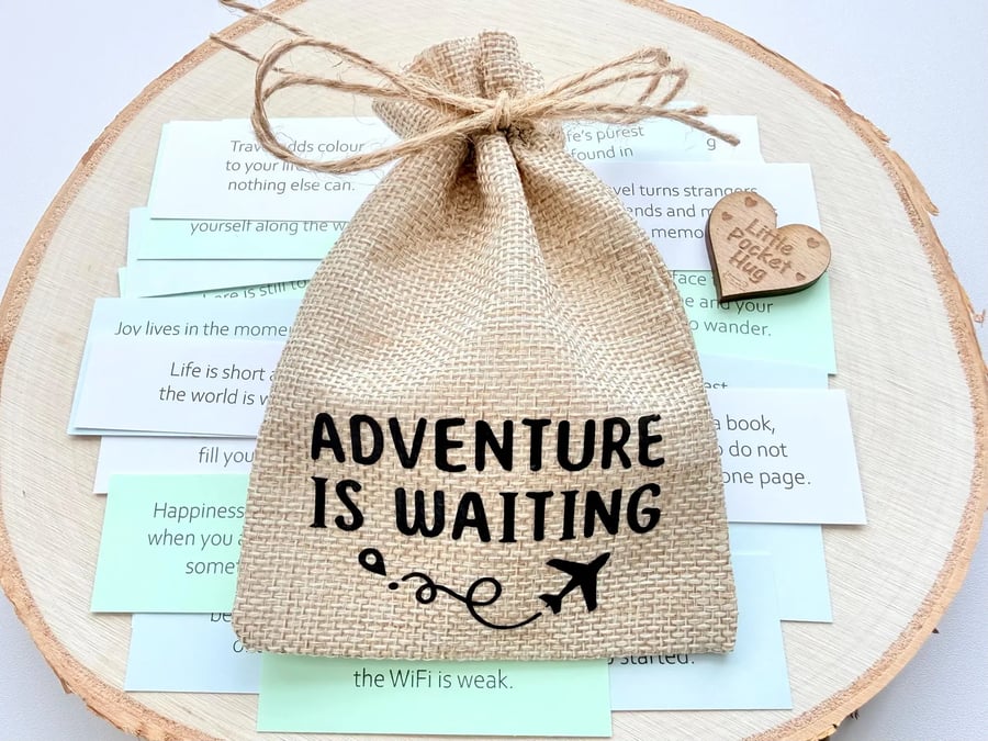 Gift for Traveller Keepsake Bag - Going Travelling - Travel Gap Year Bon Voyage 