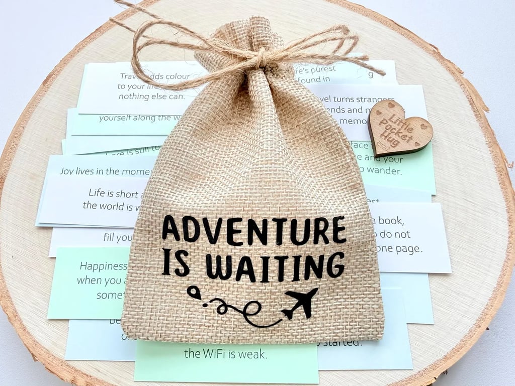 Gift for Traveller Keepsake Bag - Going Travelling - Travel Gap Year Bon Voyage 