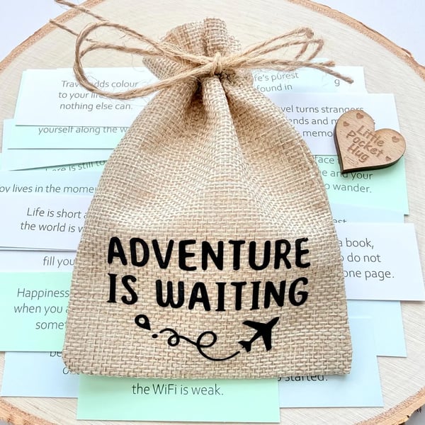 Gift for Traveller Keepsake Bag - Going Travelling - Travel Gap Year Bon Voyage 