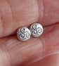 Triskelion  Stud Earrings Triskele sterling silver earrings Triple spiral - Image 4