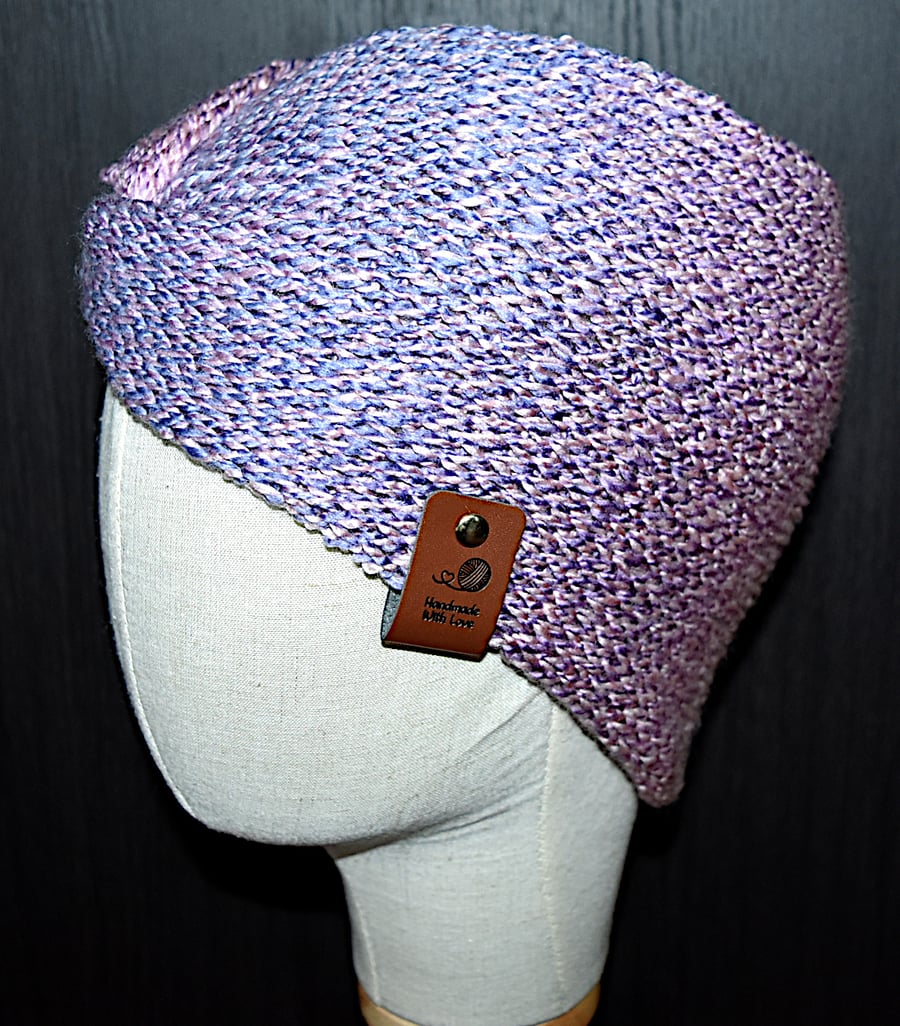 Handcrafted Twisted Head Wrap Ear Warmer Pastel Marble Blend