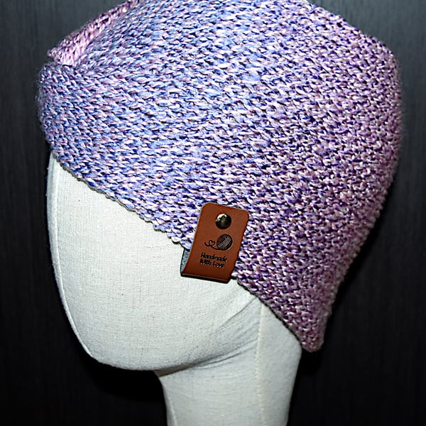 Handcrafted Twisted Head Wrap Ear Warmer Pastel Marble Blend