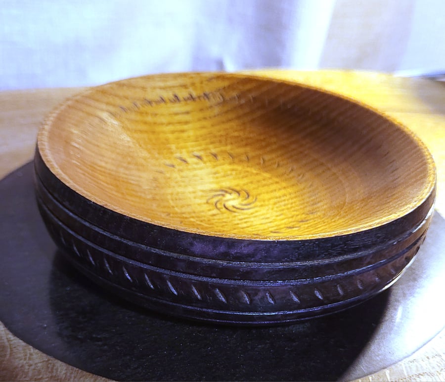 Wooden turned pin dish