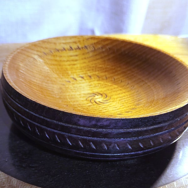 Wooden turned pin dish