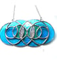 Abstract Ocean Eyes Suncatcher Stained Glass British Handmade 
