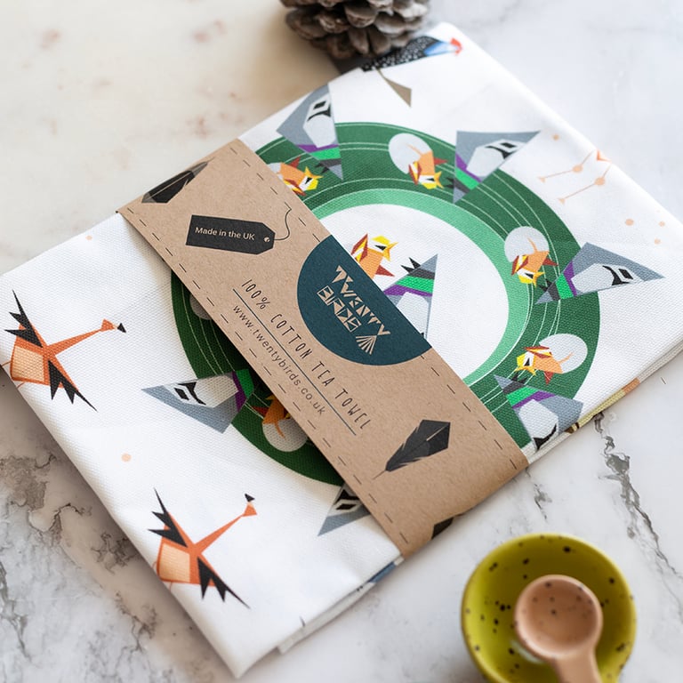 Christmas Tea Towel - Days of Christmas - 6 Geese - 12 Drummers