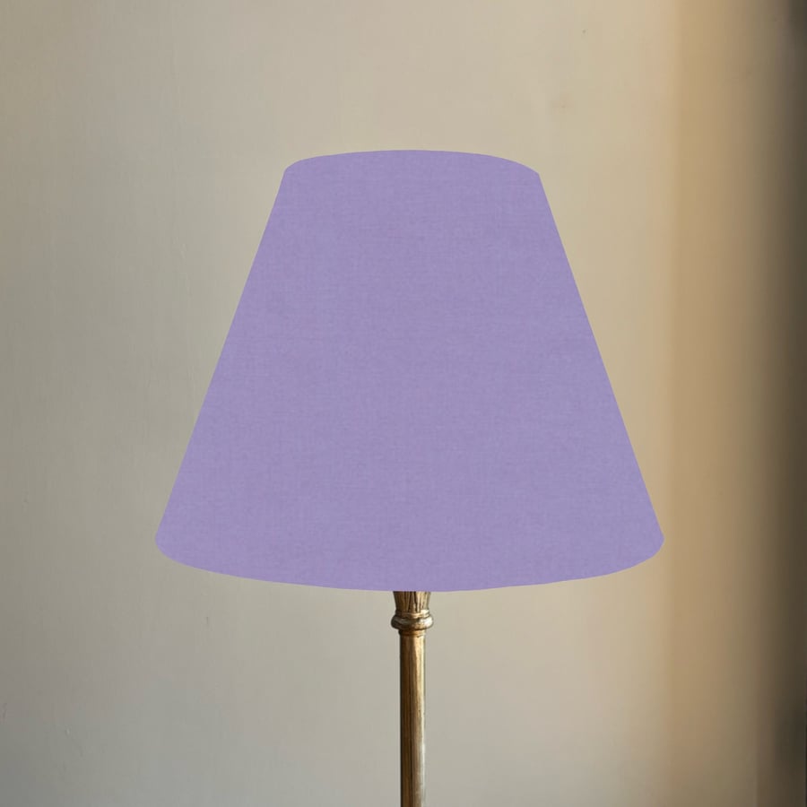 Lilac cotton coolie lampshade, empire lampshade, lilac cotton empire ceiling 