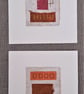 Colourful Combinations Yellow Pink Orange Handstitched Geometric Art Pictures - Image 8
