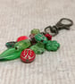 Red and green ladybird bag charm - Image 7