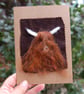 Highland cow greetings card, birthday card, Sympathy card, thank you card - Image 3