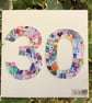 30th patchwork birthday card - Image 1