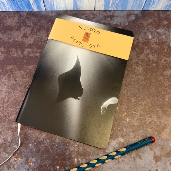 Notebook, Marine themed, A5 (ish), made from up-cycled and recycled materials.