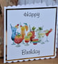 C4155   Cocktails Birthday Card - Image 2