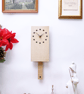 Wooden Pendulum Wall Clock in ripple sycamore & inlaid ebony Squares - Image 1