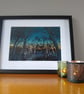 'Night Trees' original screen print - Image 1