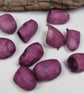 10 Pink Purple Naturally Dyed Silk Cocoons - Image 4