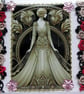 Art Deco Style Lady - Hand Crafted Decoupage Greeting Card - Blank 3300