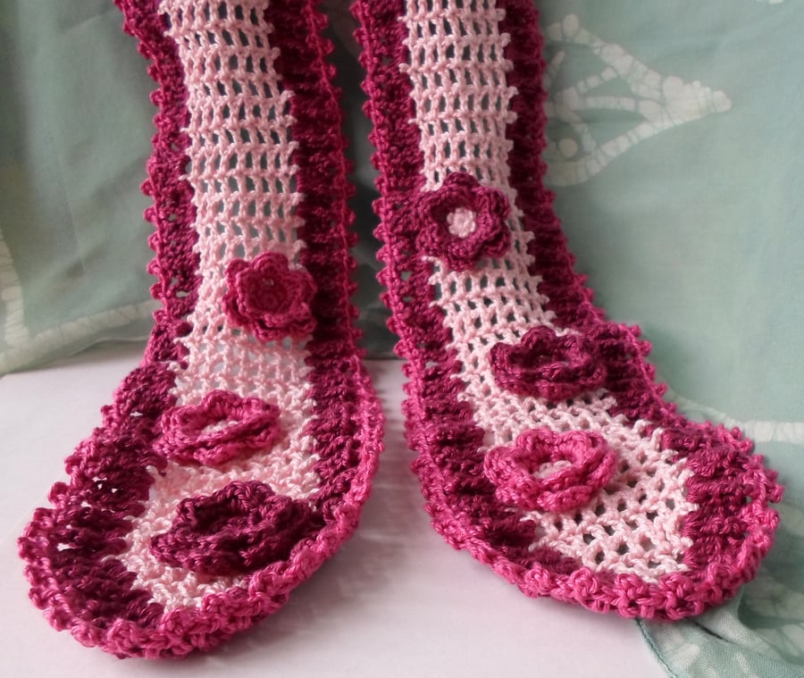 Spring cotton crochet scarf