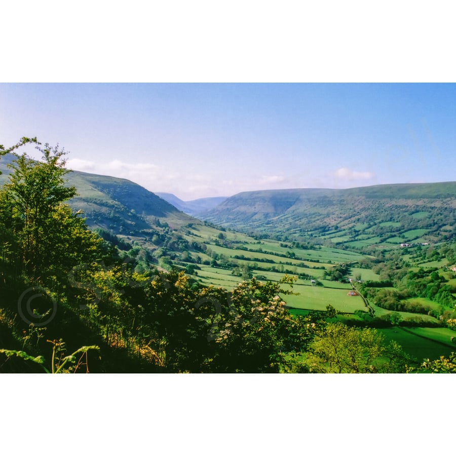 Photographic print of Llanthony valley in the Black Mountains, East Wales