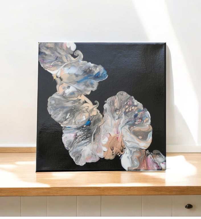 Floral Flow 2 , fluid acrylic canvas 