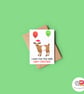 Goat Christmas Card, A6 Christmas Card, Cute Animal Christmas Card