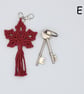 macrame keyring, maple leaf keychain, bag accessory - Image 6