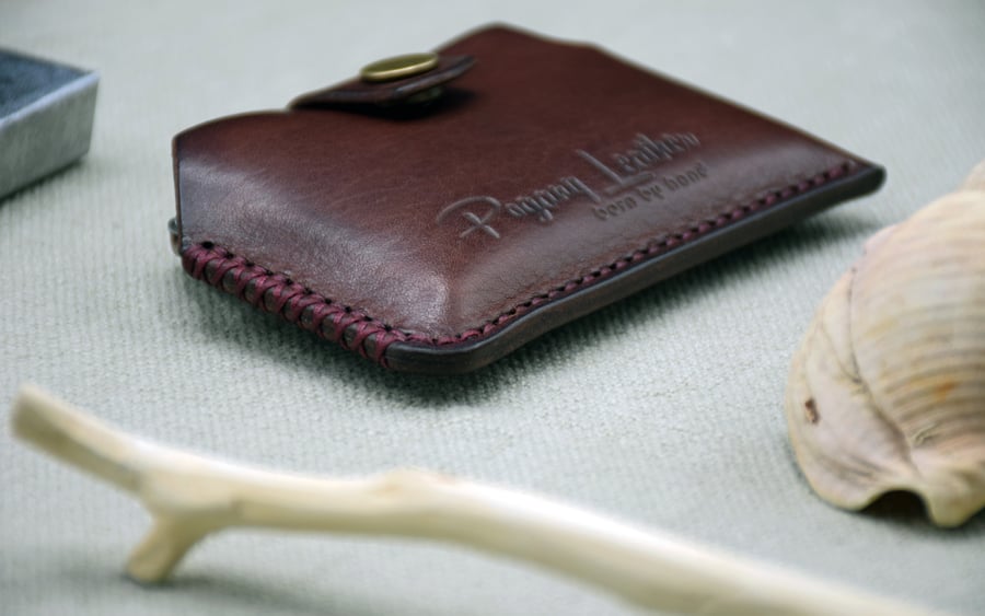 The "Plenty" Handmade Veg Tan Leather Card Holder - Business Card Case