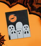 Hand Painted Halloween Ghost Family Canvas – Cute Spooky Halloween Wall Art